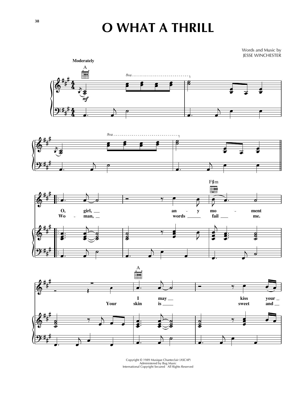 The Mavericks O What A Thrill sheet music notes and chords arranged for Piano, Vocal & Guitar Chords (Right-Hand Melody)