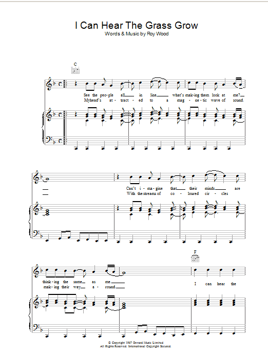 The Move I Can Hear The Grass Grow sheet music notes and chords arranged for Guitar Tab