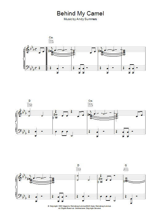 The Police Behind My Camel sheet music notes and chords arranged for Piano, Vocal & Guitar Chords