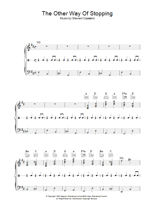 The Police The Other Way Of Stopping sheet music notes and chords arranged for Guitar Tab