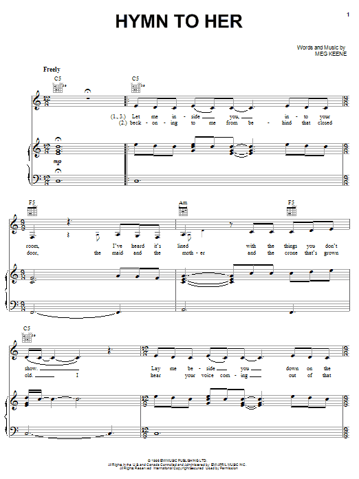The Pretenders Hymn To Her sheet music notes and chords arranged for Piano, Vocal & Guitar Chords (Right-Hand Melody)