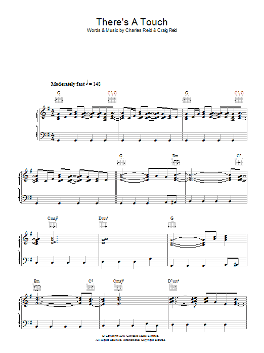 The Proclaimers There's A Touch sheet music notes and chords arranged for Piano, Vocal & Guitar Chords