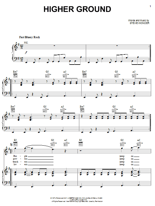 Red Hot Chili Peppers Higher Ground sheet music notes and chords arranged for Guitar Tab