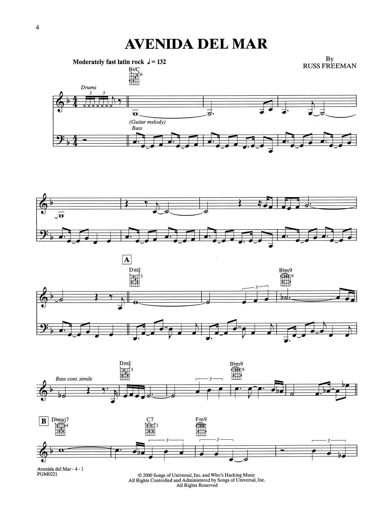 The Rippingtons Avenida Del Mar sheet music notes and chords arranged for Solo Guitar