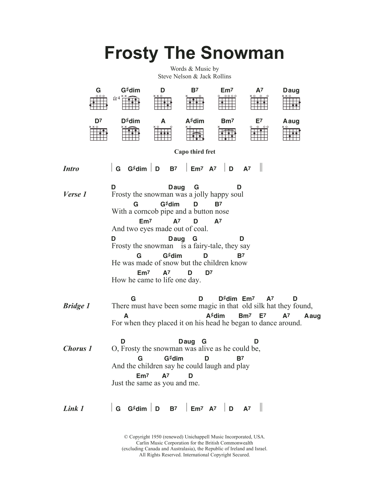 The Ronettes Frosty The Snowman sheet music notes and chords arranged for Flute Solo
