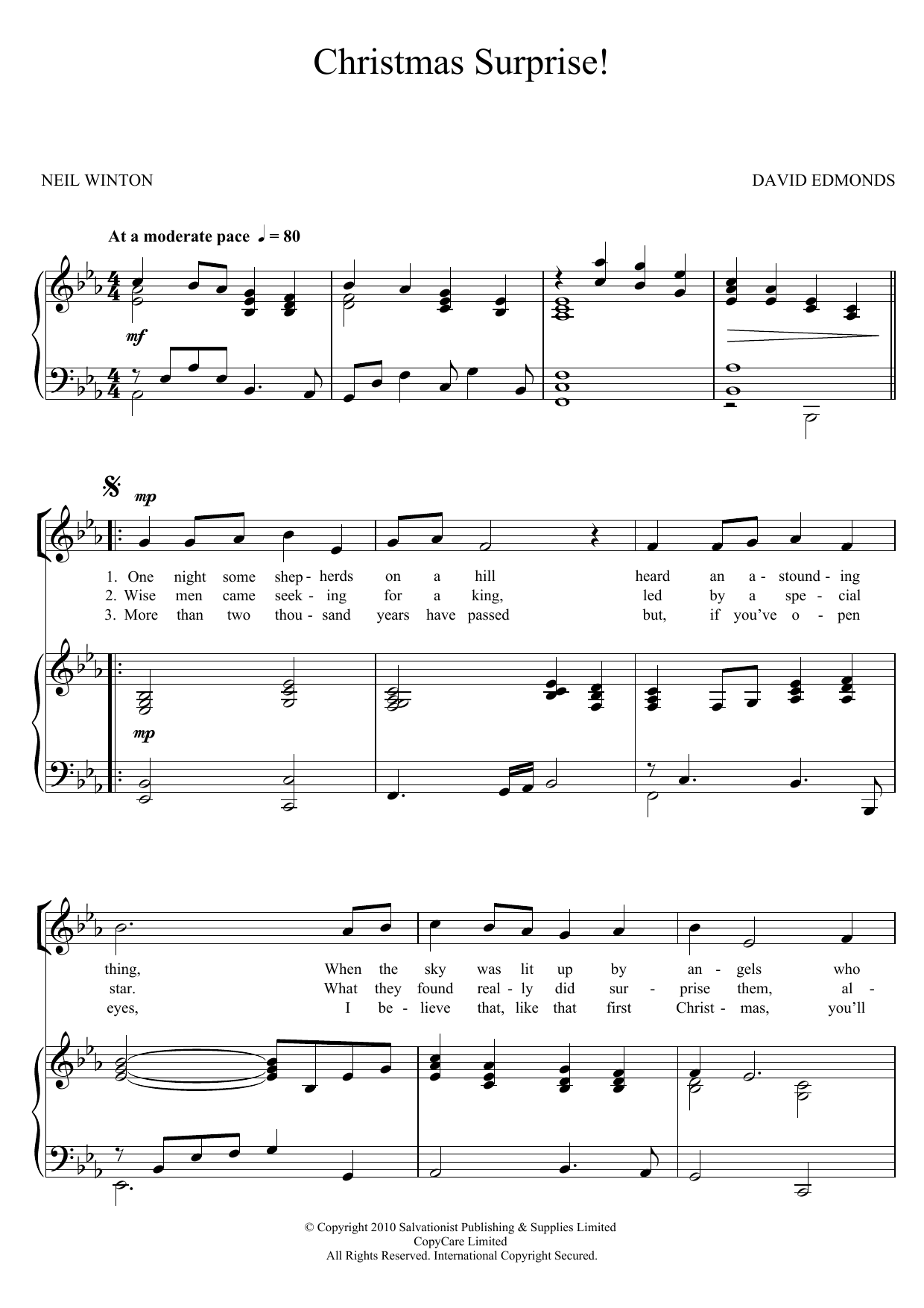 The Salvation Army Christmas Surprise! sheet music notes and chords arranged for 3-Part Treble Choir