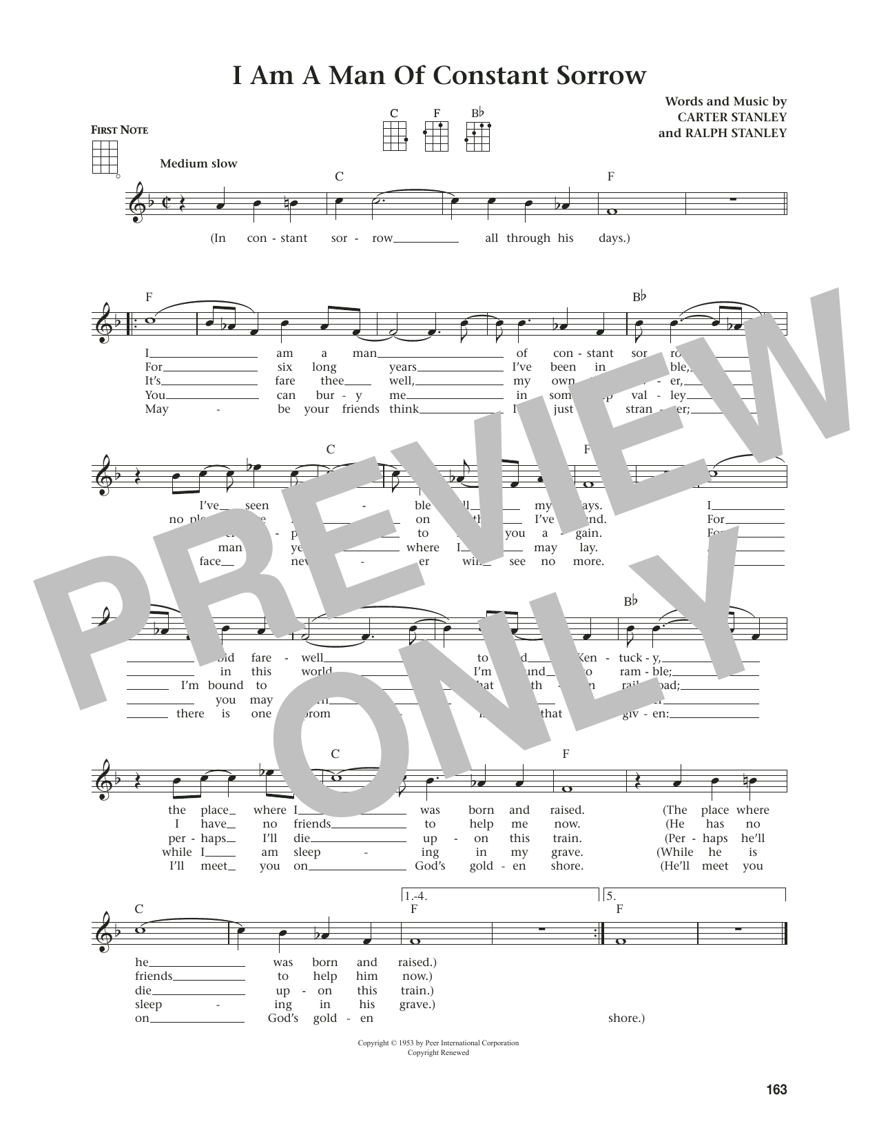 The Soggy Bottom Boys I Am A Man Of Constant Sorrow (from The Daily Ukulele) (arr. Jim Beloff) sheet music notes and chords arranged for Ukulele