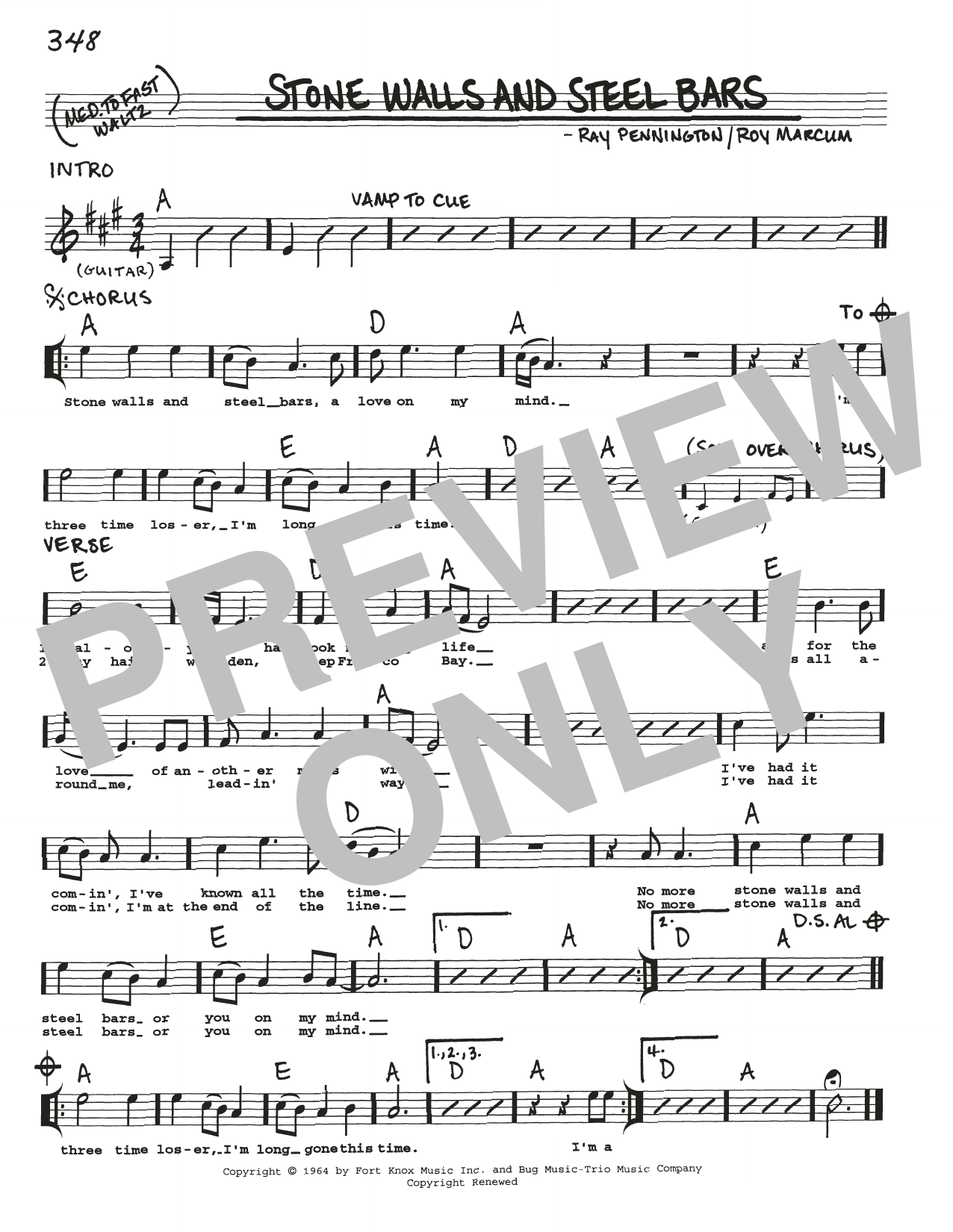 The Stanley Brothers Stone Walls And Steel Bars sheet music notes and chords arranged for Real Book – Melody, Lyrics & Chords