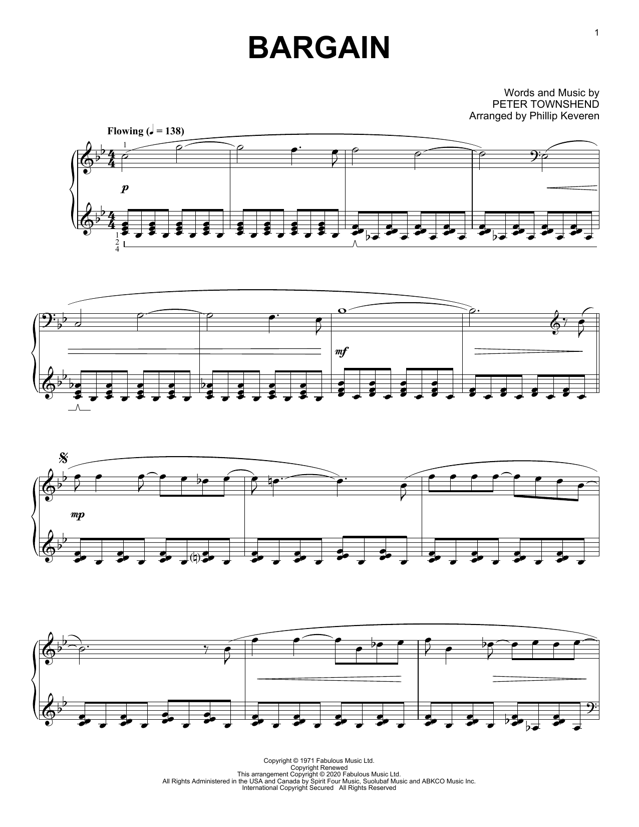 The Who Bargain [Classical version] (arr. Phillip Keveren) sheet music notes and chords arranged for Piano Solo