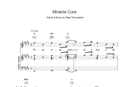 The Who Miracle Cure sheet music notes and chords arranged for Guitar Tab