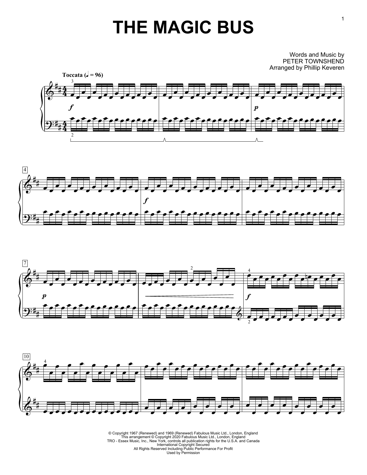 The Who The Magic Bus [Classical version] (arr. Phillip Keveren) sheet music notes and chords arranged for Piano Solo