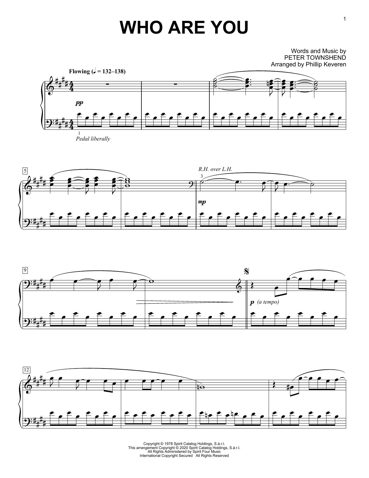 The Who Who Are You [Classical version] (arr. Phillip Keveren) sheet music notes and chords arranged for Piano Solo
