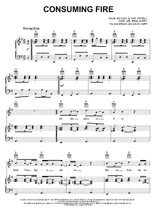 Third Day Consuming Fire sheet music notes and chords arranged for Guitar Tab (Single Guitar)