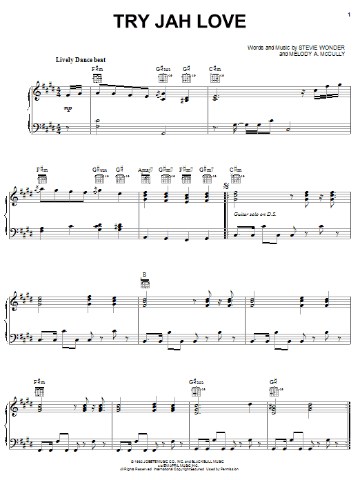 Third World Try Jah Love sheet music notes and chords arranged for Piano, Vocal & Guitar Chords (Right-Hand Melody)