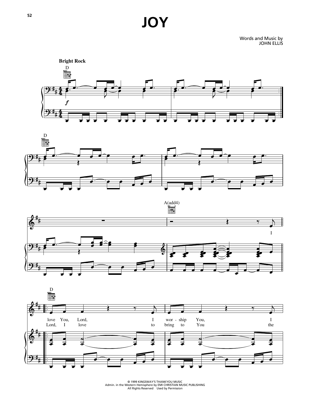 Tim Hughes Joy sheet music notes and chords arranged for Piano, Vocal & Guitar Chords (Right-Hand Melody)
