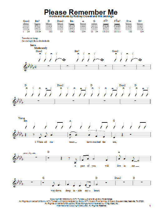 Tim McGraw Please Remember Me sheet music notes and chords arranged for Piano, Vocal & Guitar Chords (Right-Hand Melody)