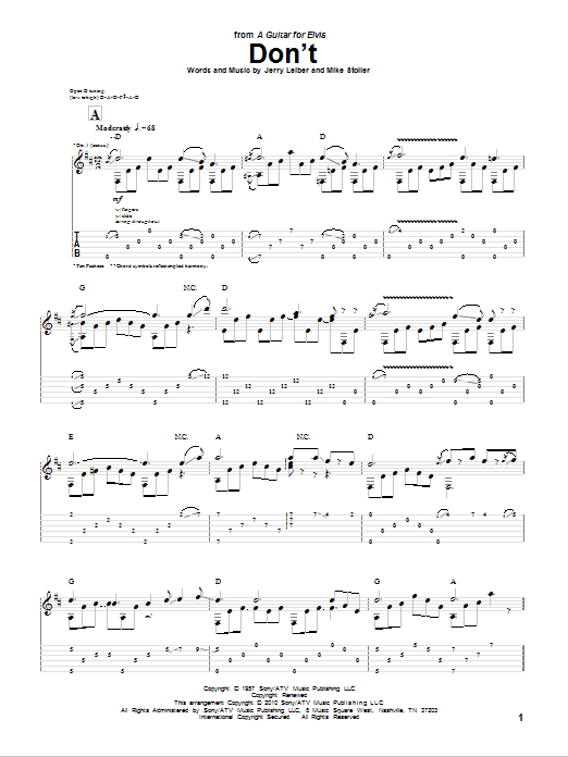 Tim Pacheco Don't sheet music notes and chords arranged for Guitar Tab