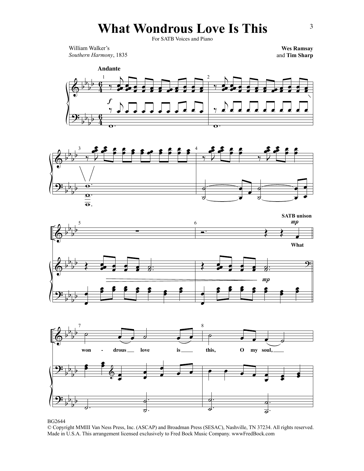 Tim Sharp What Wondrous Love Is This sheet music notes and chords arranged for SATB Choir