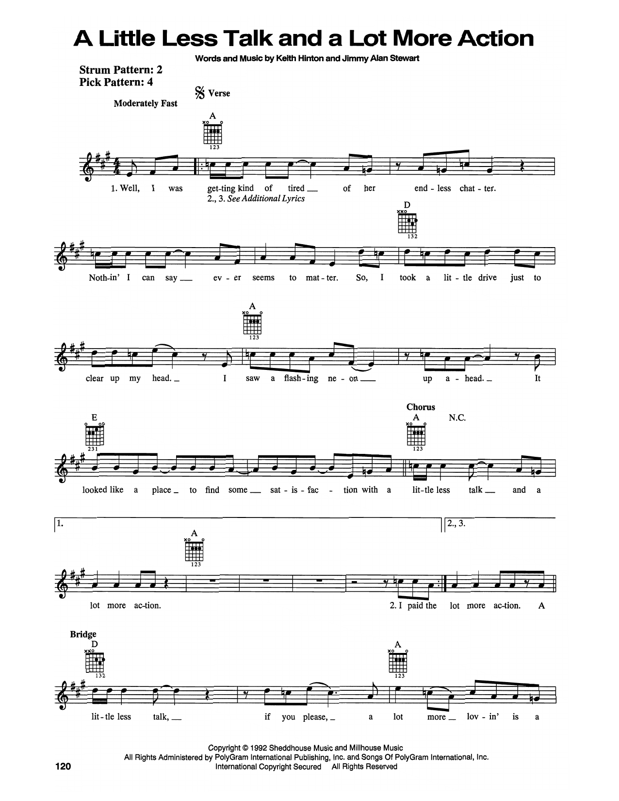 Toby Keith A Little Less Talk And A Lot More Action sheet music notes and chords arranged for Guitar Tab