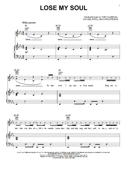 tobyMac Lose My Soul sheet music notes and chords arranged for Piano, Vocal & Guitar Chords (Right-Hand Melody)