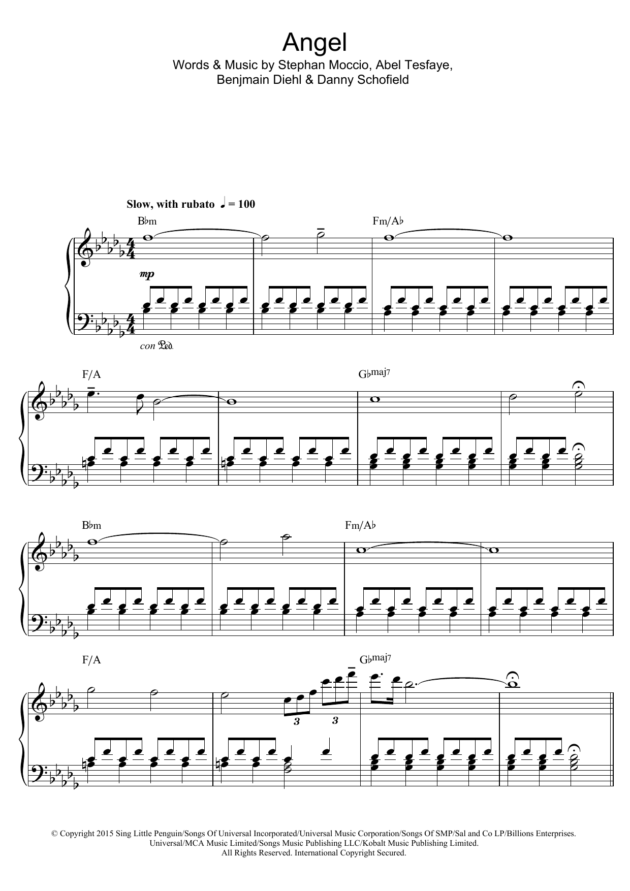 Tokio Myers Angel sheet music notes and chords arranged for Piano Solo