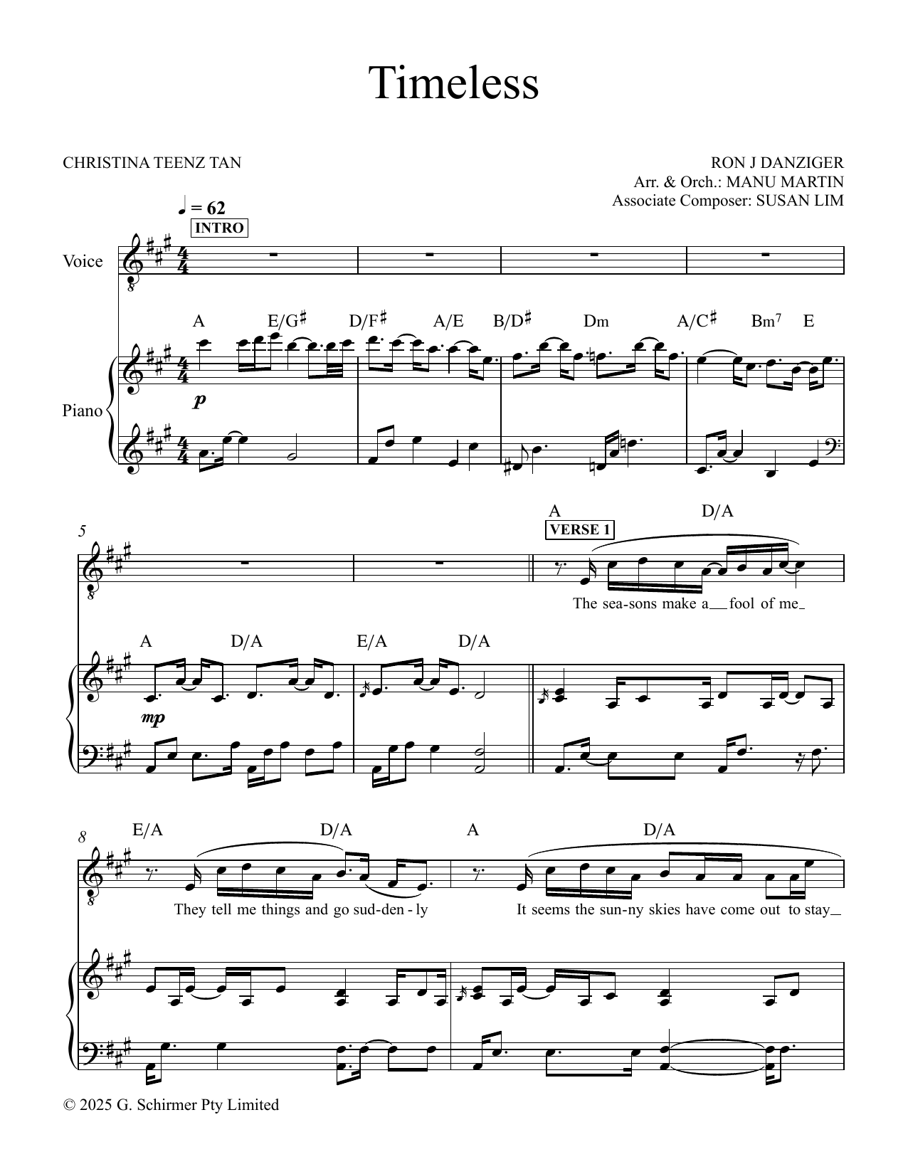 Tom Ball Timeless sheet music notes and chords arranged for Piano & Vocal