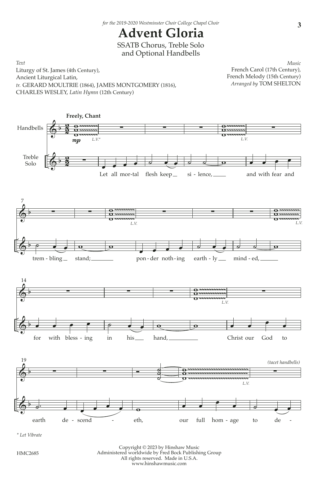Tom Shelton Advent Gloria sheet music notes and chords arranged for SATB Choir