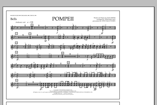 Tom Wallace Pompeii - Bells sheet music notes and chords arranged for Marching Band