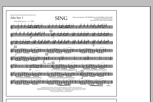Tom Wallace Sing - Alto Sax 1 sheet music notes and chords arranged for Marching Band