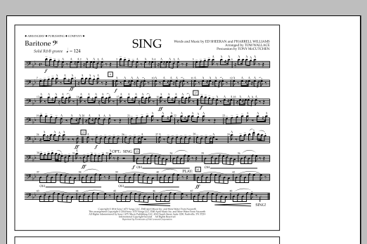 Tom Wallace Sing - Baritone B.C. sheet music notes and chords arranged for Marching Band