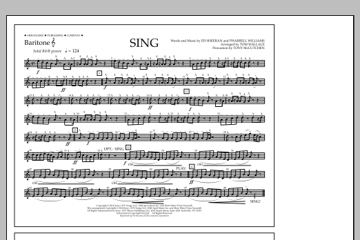 Tom Wallace Sing - Baritone T.C. sheet music notes and chords arranged for Marching Band