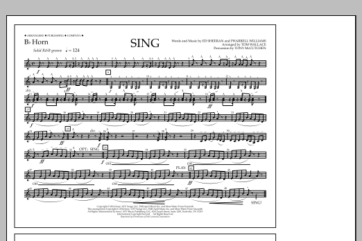Tom Wallace Sing - Bb Horn sheet music notes and chords arranged for Marching Band