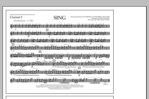 Tom Wallace Sing - Clarinet 2 sheet music notes and chords arranged for Marching Band