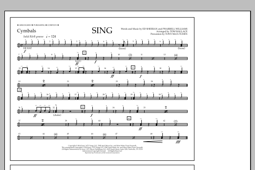 Tom Wallace Sing - Cymbals sheet music notes and chords arranged for Marching Band