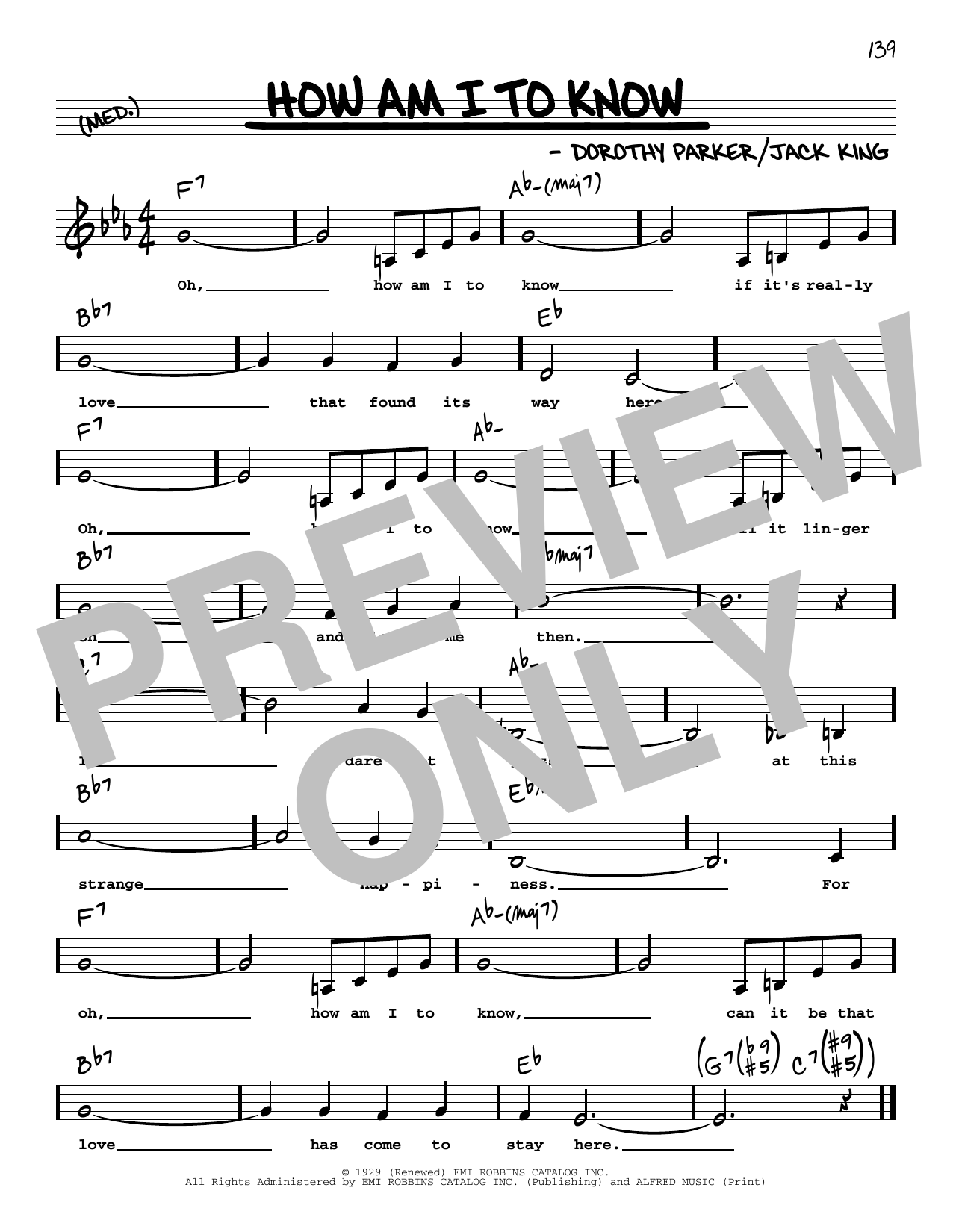 Tommy Dorsey & His Orchestra How Am I To Know (Low Voice) sheet music notes and chords arranged for Real Book – Melody, Lyrics & Chords