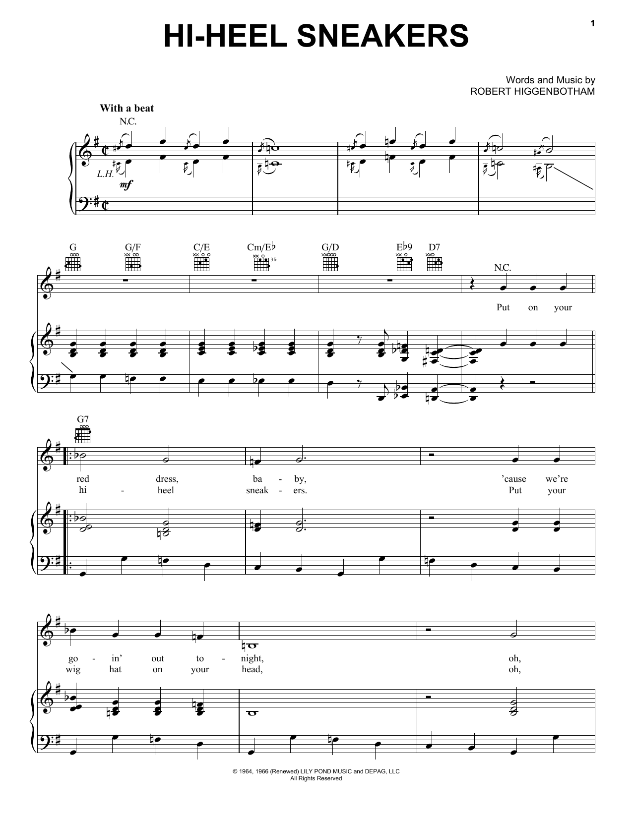 Tommy Tucker Hi-Heel Sneakers sheet music notes and chords arranged for Beginner Piano