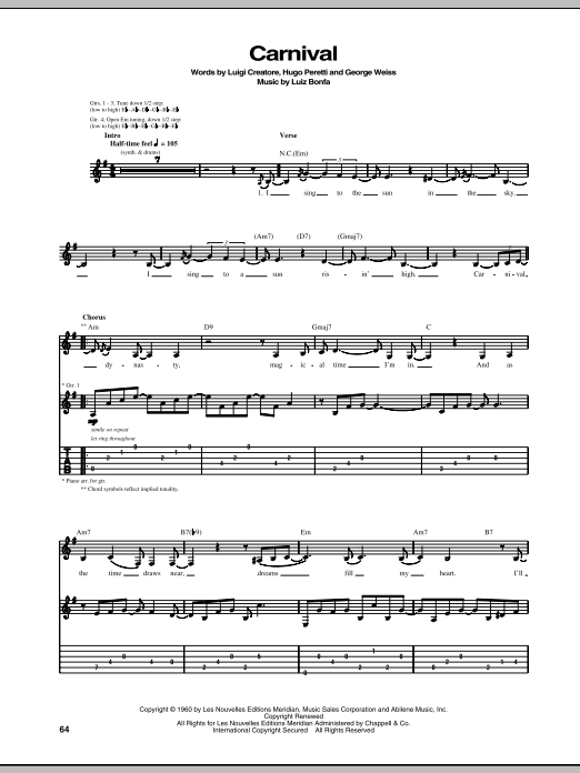 Tori Amos Carnival sheet music notes and chords arranged for Guitar Tab