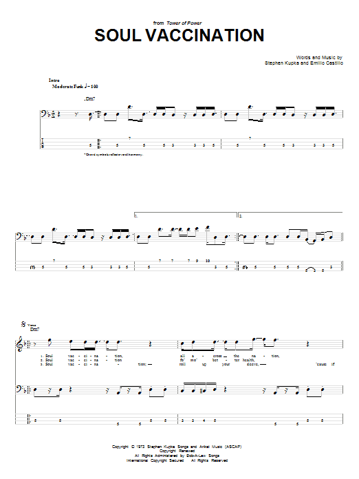 Tower Of Power Soul Vaccination sheet music notes and chords arranged for Drums Transcription