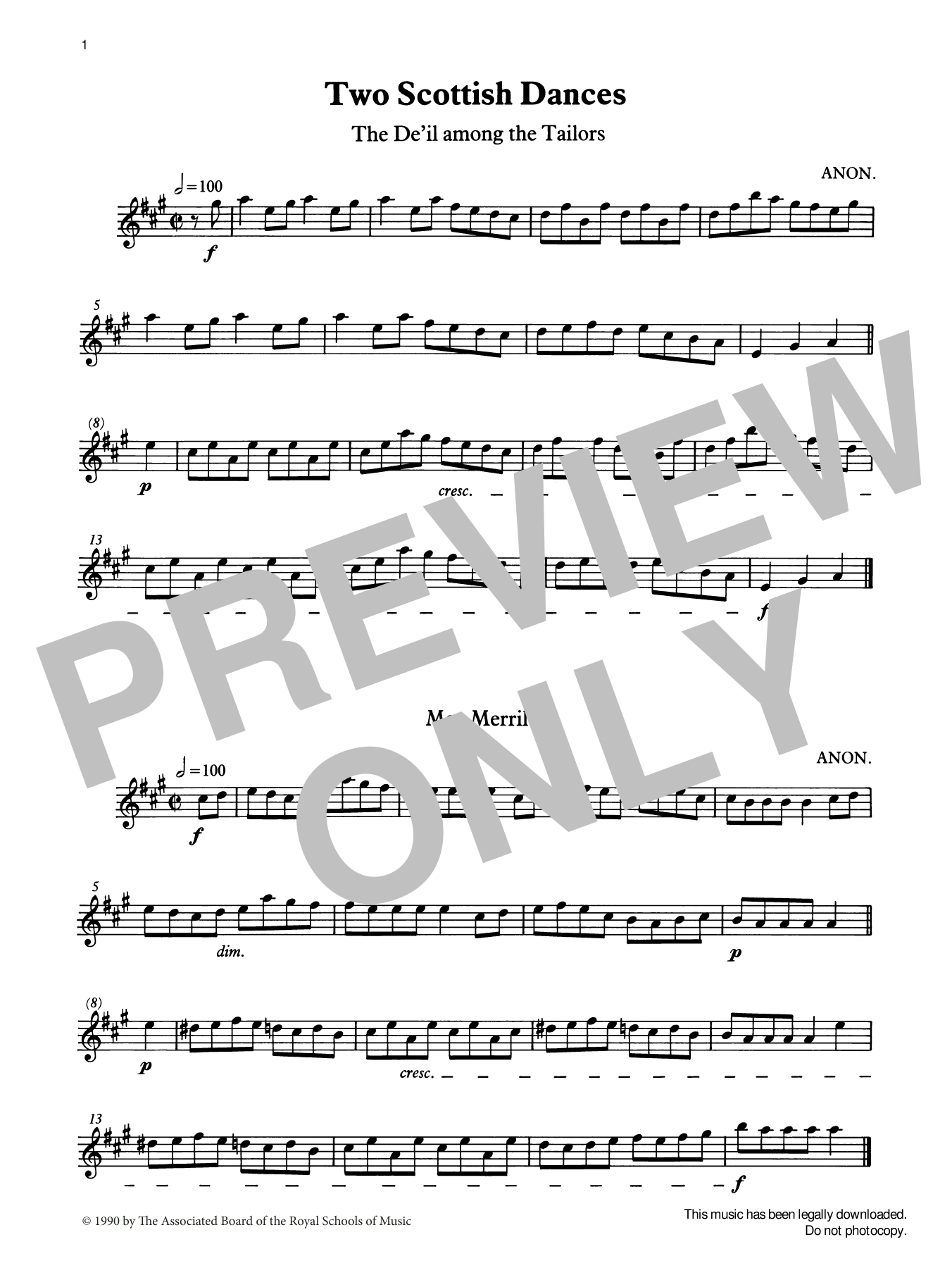 Trad. Scottish Two Scottish Dances from Graded Music for Tuned Percussion, Book III sheet music notes and chords arranged for Percussion Solo