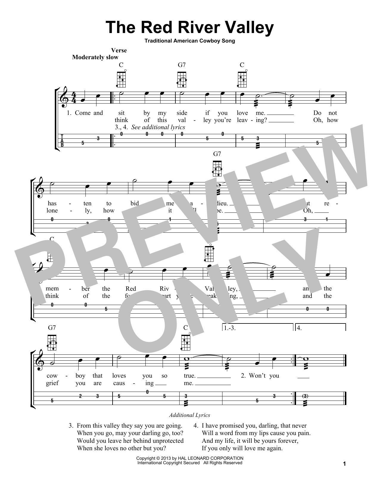 Traditional American Cowboy Song The Red River Valley (arr. Bobby Westfall) sheet music notes and chords arranged for Mandolin