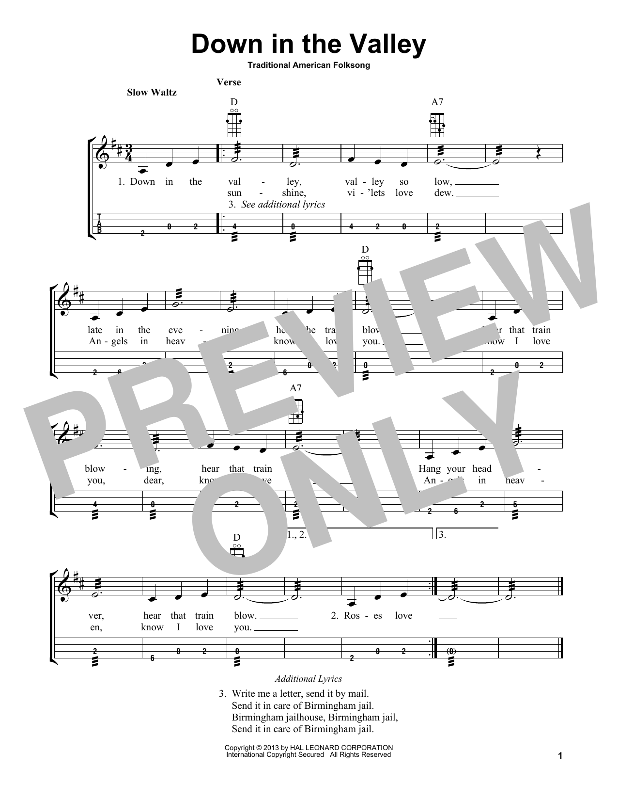Traditional American Folksong Down In The Valley (arr. Bobby Westfall) sheet music notes and chords arranged for Mandolin