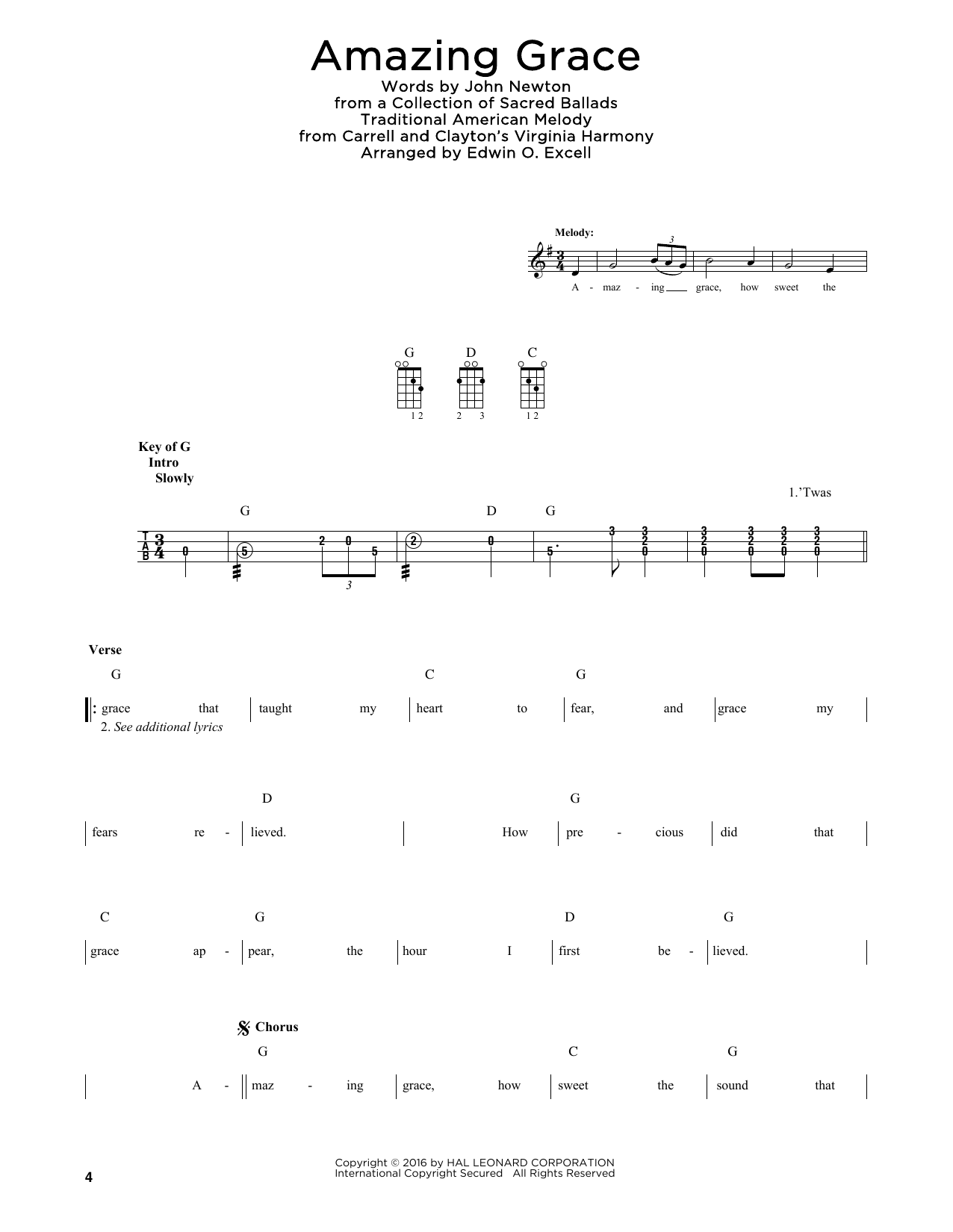 Traditional American Melody Amazing Grace (arr. Fred Sokolow) sheet music notes and chords arranged for Mandolin