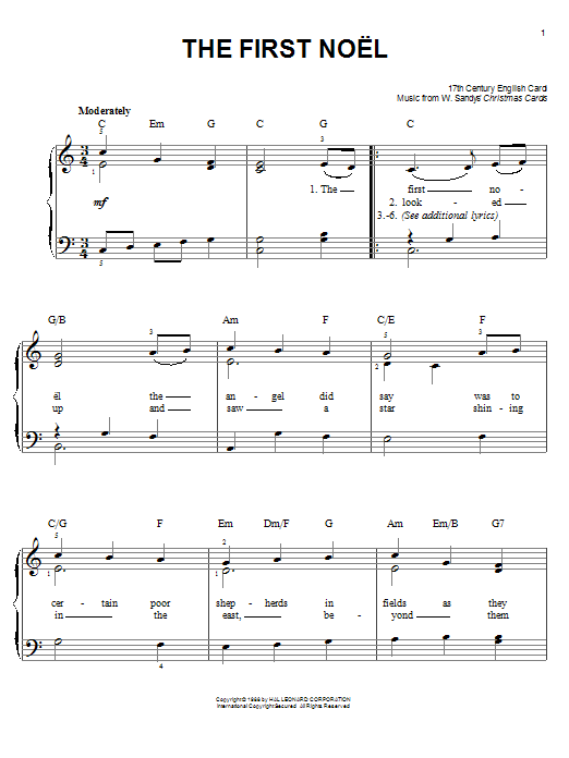 Traditional Carol The First Noel sheet music notes and chords arranged for Ukulele