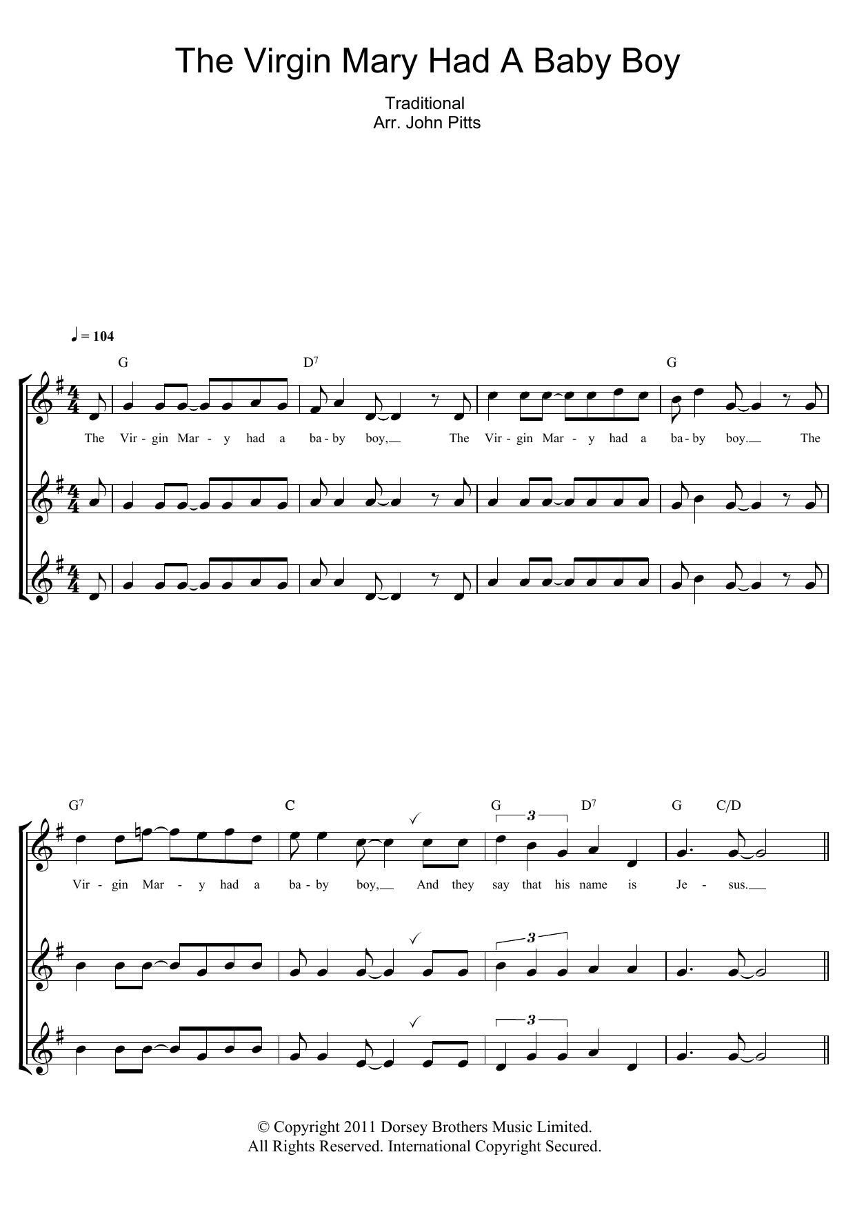 Christmas Carol The Virgin Mary Had A Baby Boy sheet music notes and chords arranged for Recorder Solo