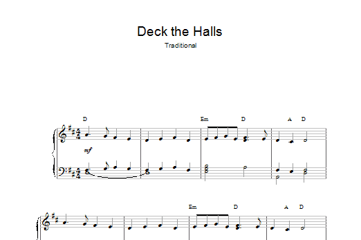 Traditional Deck The Halls sheet music notes and chords arranged for Guitar Tab