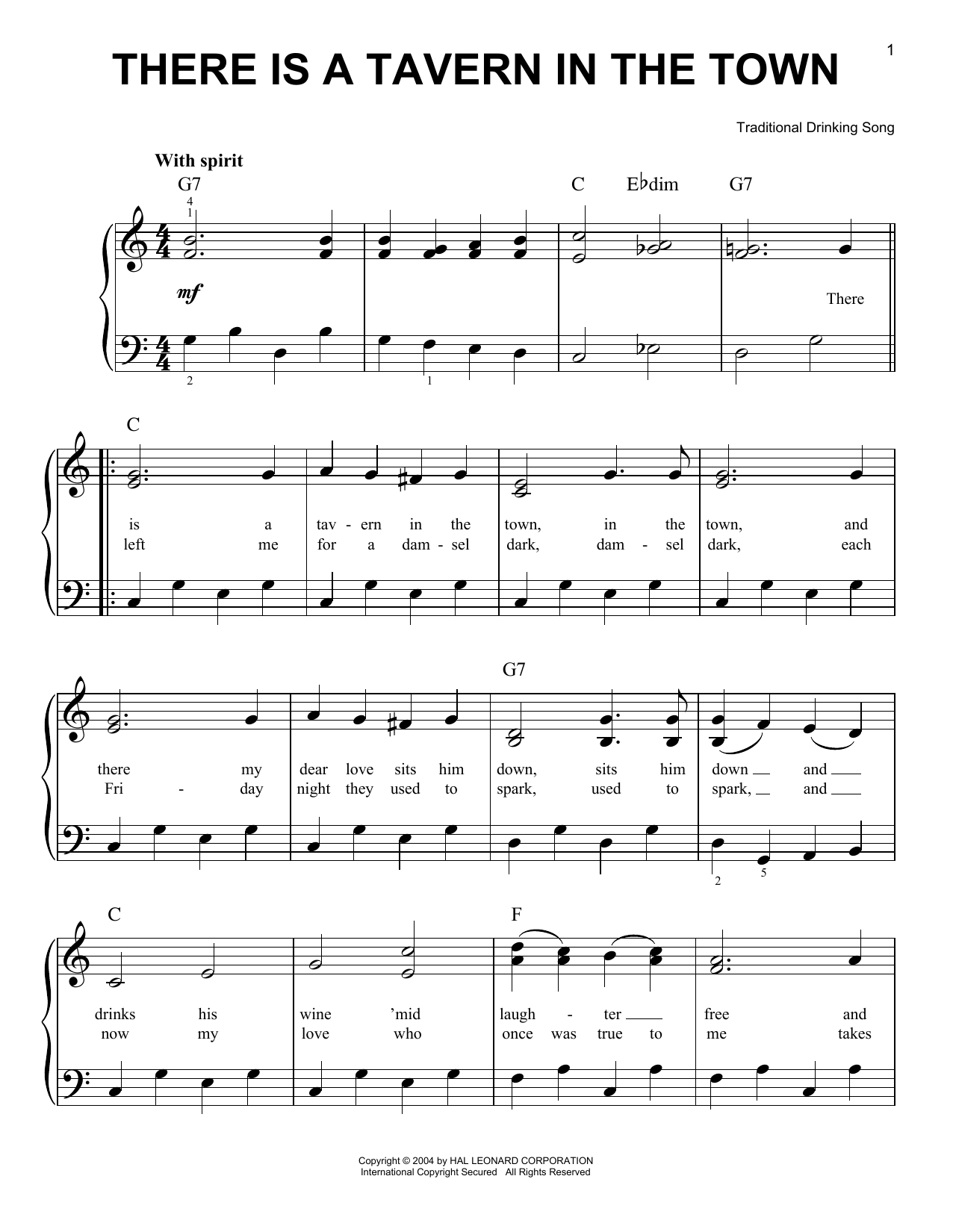 Traditional Drinking Song There Is A Tavern In The Town sheet music notes and chords arranged for Ukulele