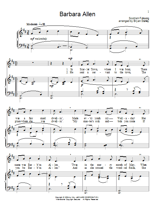 Traditional English Ballad Barbara Allen sheet music notes and chords arranged for Guitar Chords/Lyrics