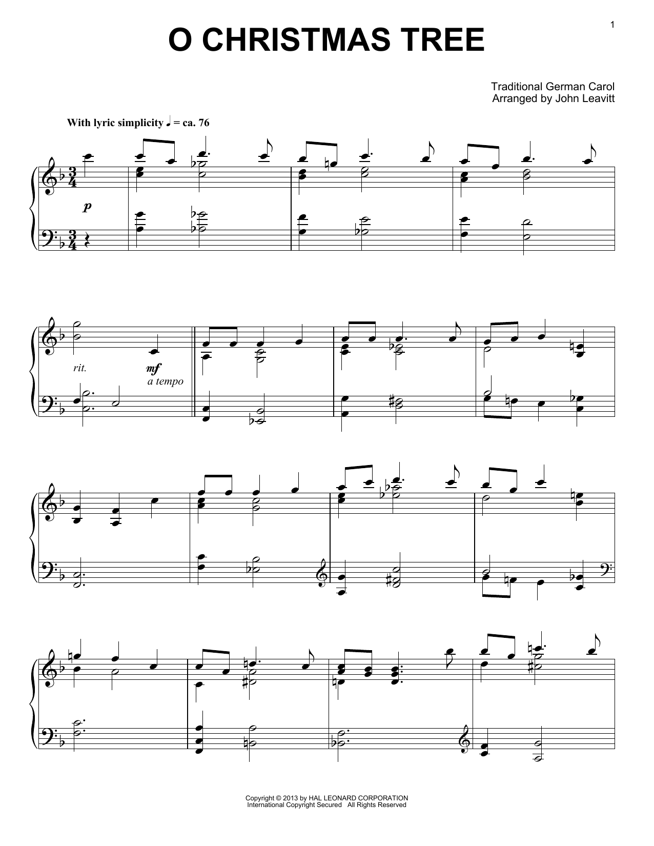 Traditional German Carol O Christmas Tree sheet music notes and chords arranged for ChordBuddy