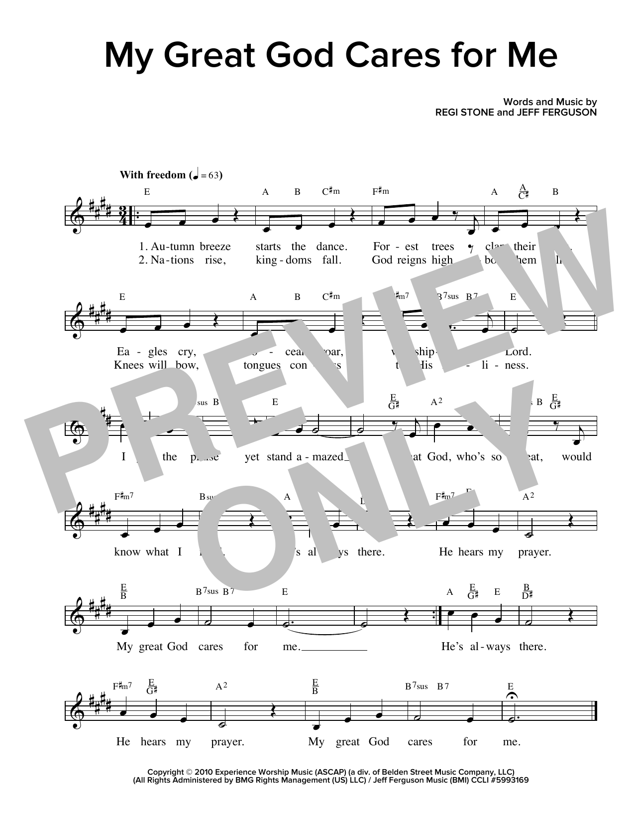 Traditional My Great God Cares For Me sheet music notes and chords arranged for Piano & Vocal