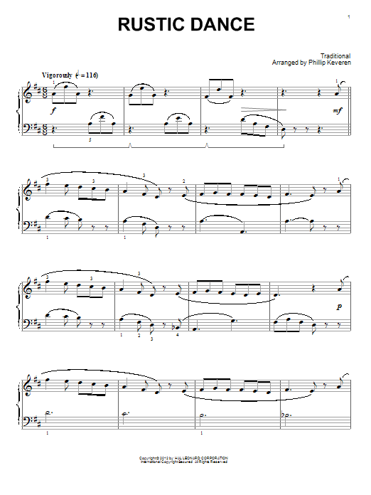 Traditional Rustic Dance (arr. Phillip Keveren) sheet music notes and chords arranged for Piano Solo